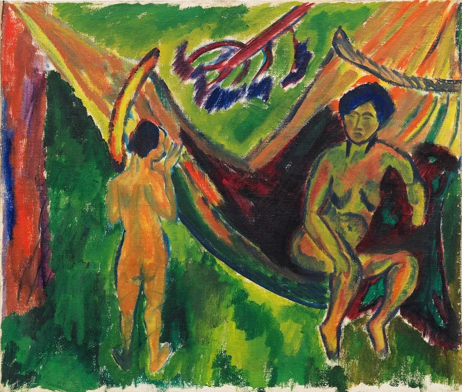 In The Hammock 2 Wall Art by Hermann Max Pechstein - High-Resolution Digital Print