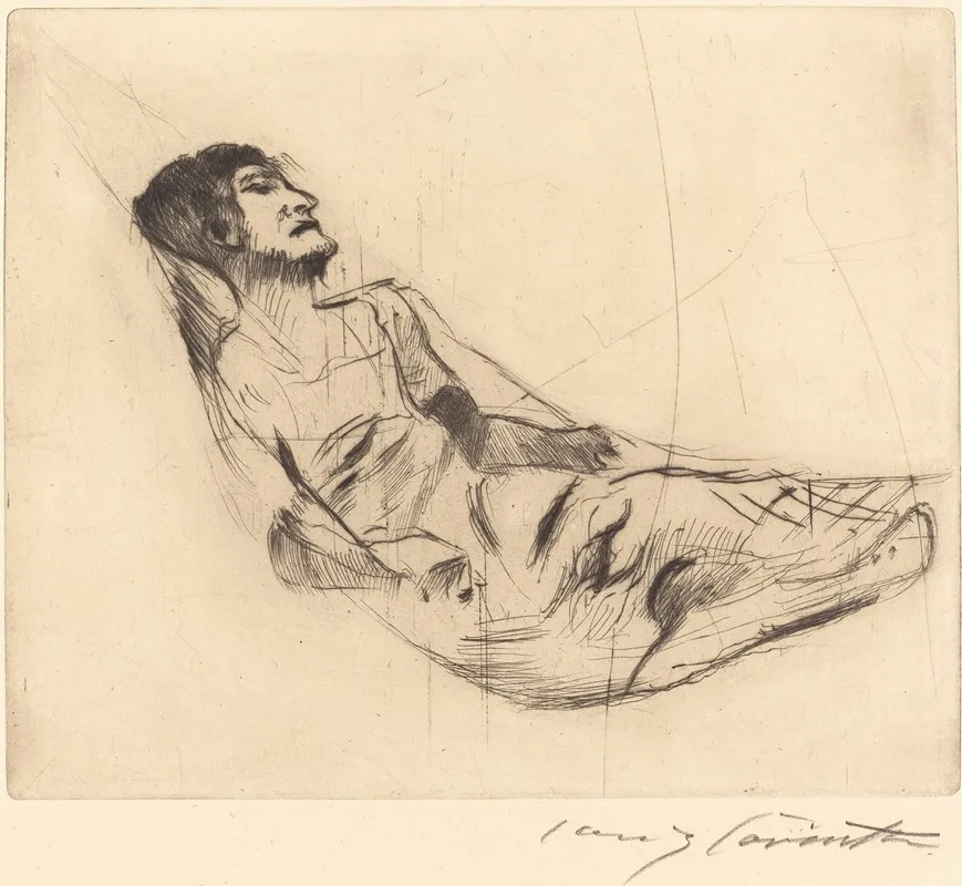 In The Hammock Ii Wall Art by Lovis Corinth - Canvas Print