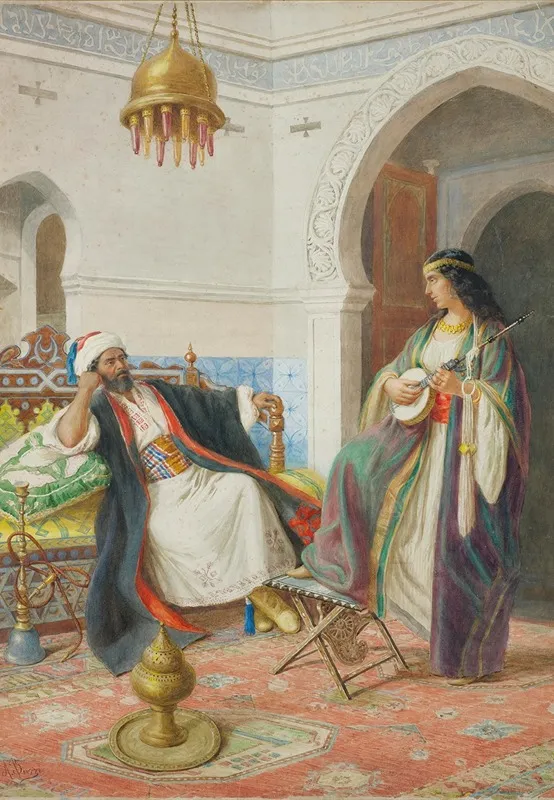 In The Harem 5 Wall Art by Achille Buzzi - High-Resolution Digital Print