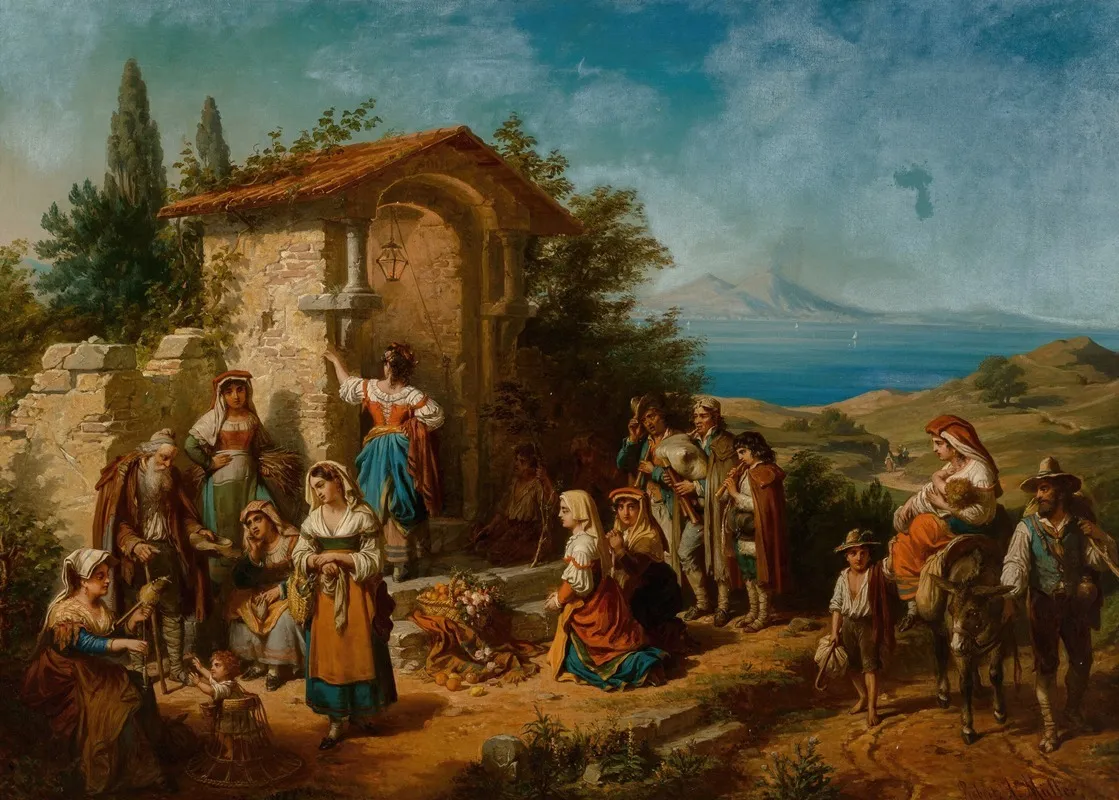 In The Italian Countryside Wall Art by Robert Antoine Müller - High-Resolution Digital Print