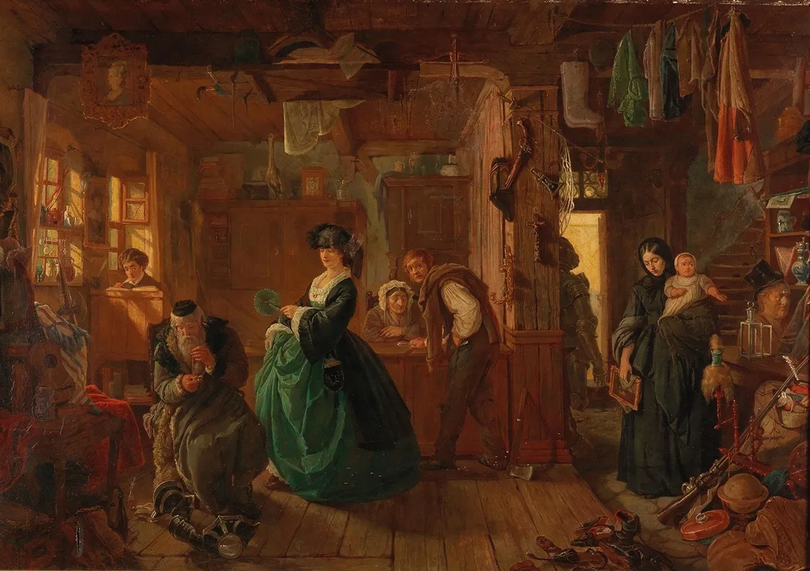 In The Junk Shop Wall Art by James Marshall - High-Resolution Digital Print