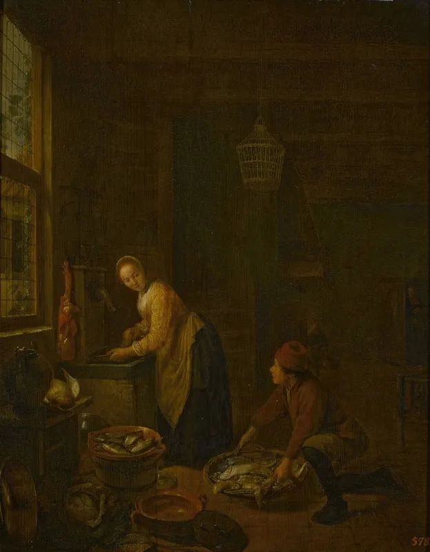 In The Kitchen 2 Wall Art by Hendrik Martensz. Sorgh - High-Resolution Digital Print