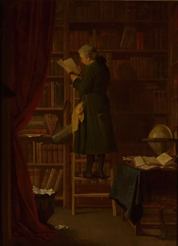 In The Library 2 Wall Art by Georg Reimer - High-Resolution Digital Print