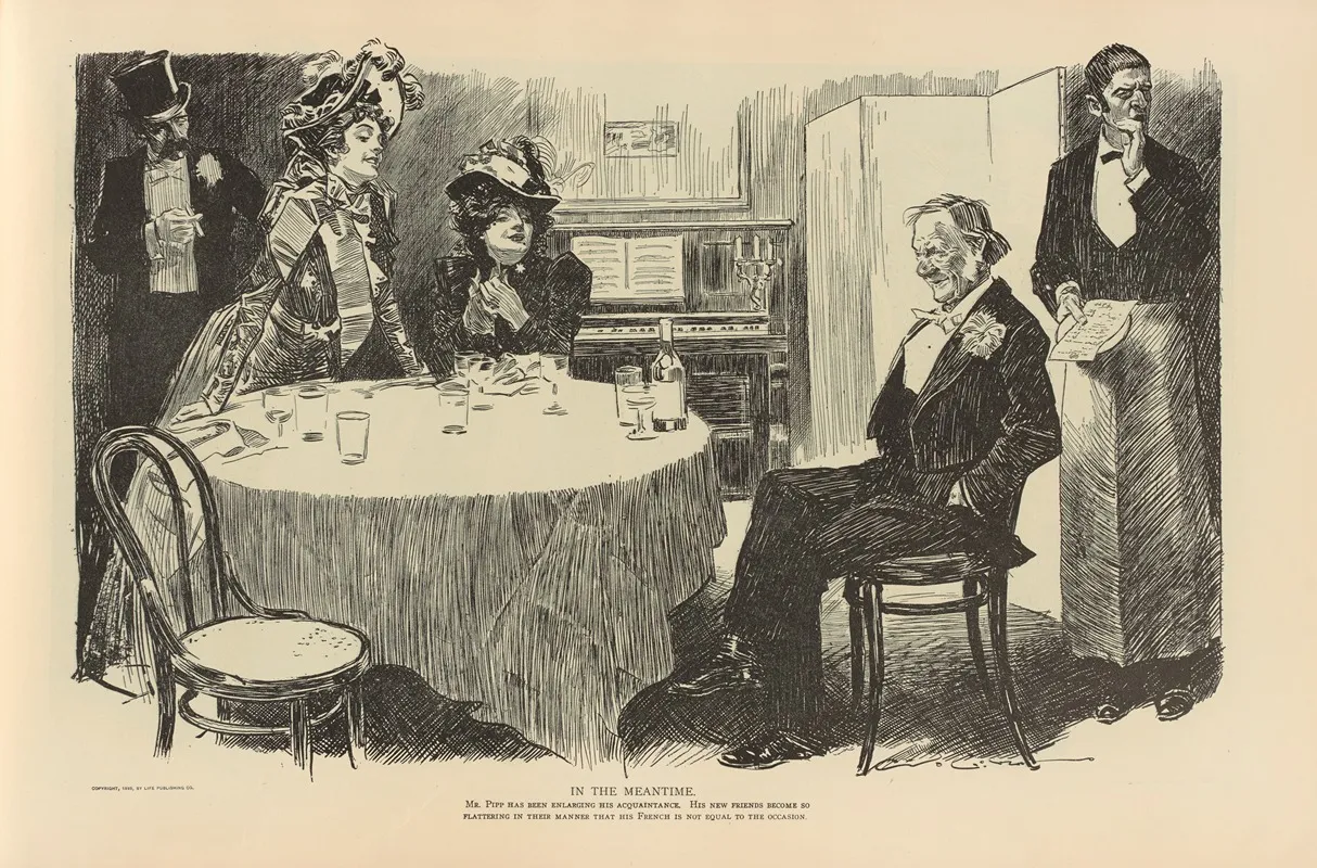 In The Meantime Wall Art by Charles Dana Gibson - High-Resolution Digital Print