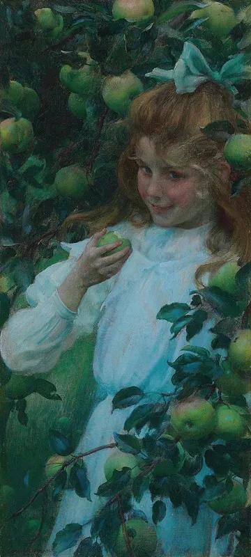 In The Orchard Wall Art by Charles Courtney Curran - High-Resolution Digital Print