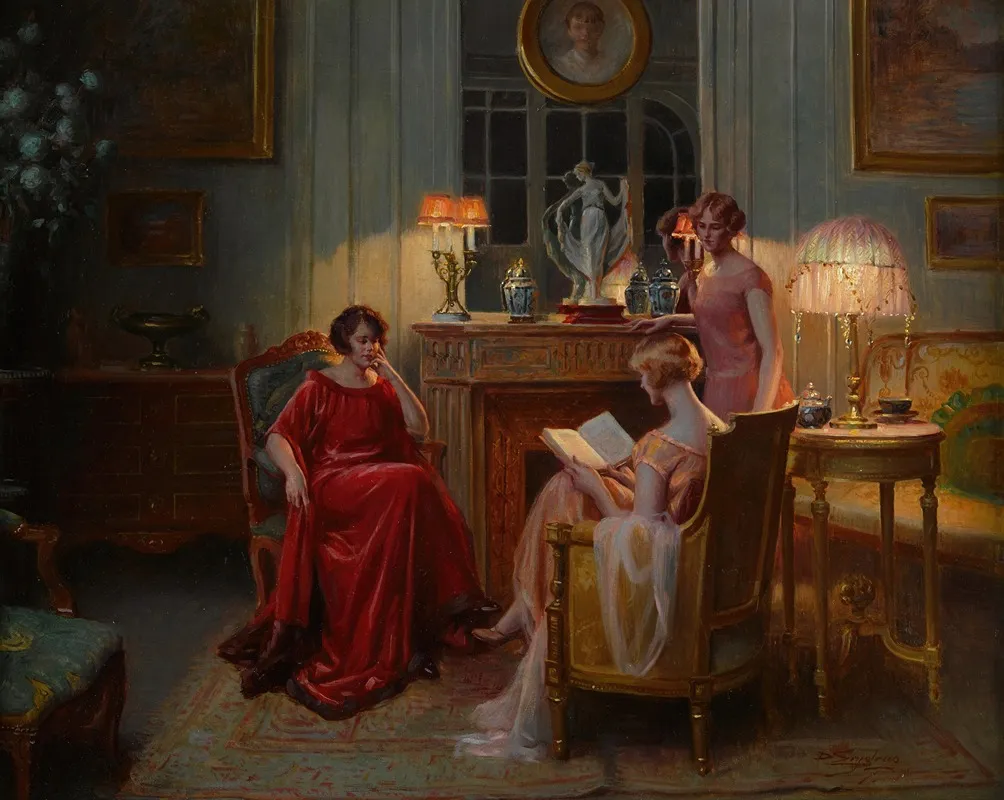 In The Reading Room Wall Art by Delphin Enjolras - High-Resolution Digital Print