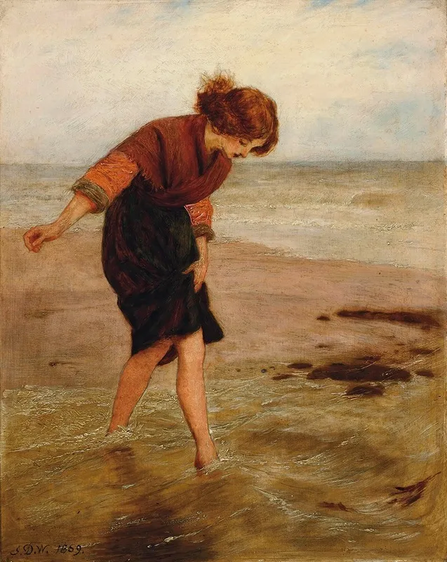 In The Shallows Wall Art by John Dawson Watson - High-Resolution Digital Print