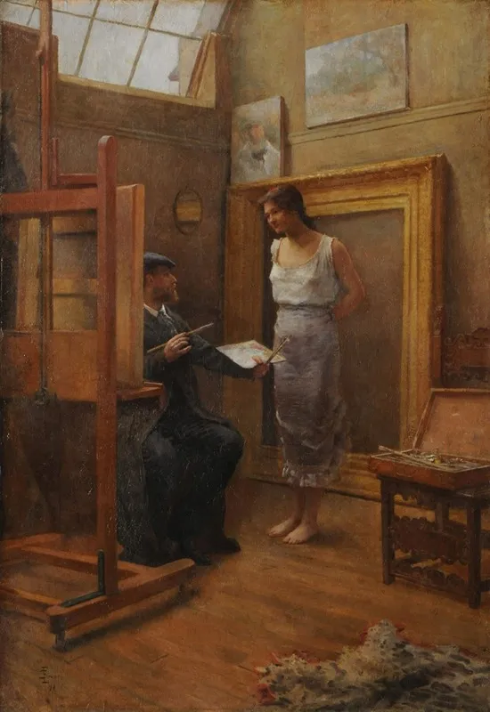 In The Workshop Wall Art by Eduardo Sívori - High-Resolution Digital Print