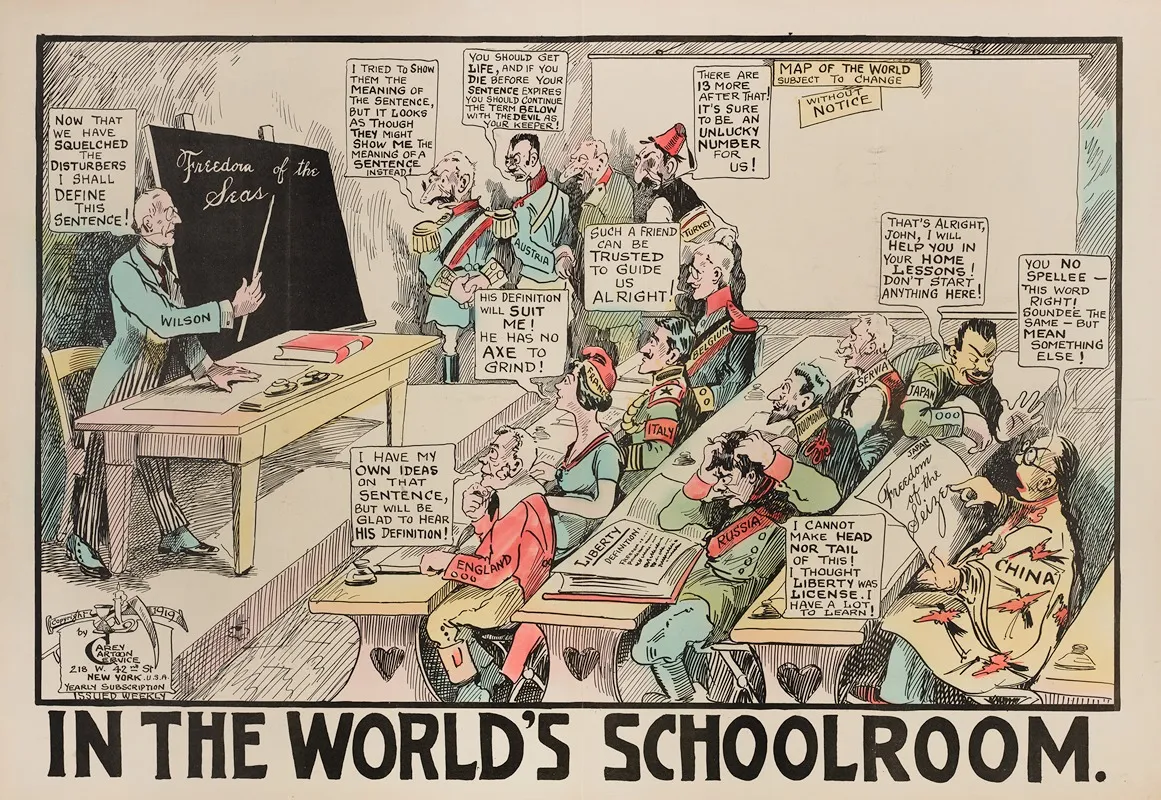 In The Worlds Schoolroom Wall Art by Carey Cartoon Service - High-Resolution Digital Print
