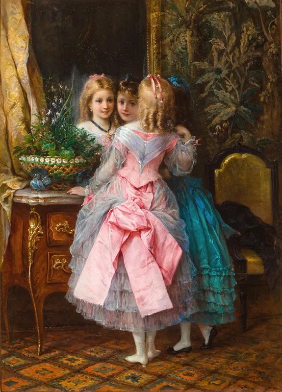 In Their Fanciest Dresses Wall Art by Eugen Joseph Lejeune - High-Resolution Digital Print