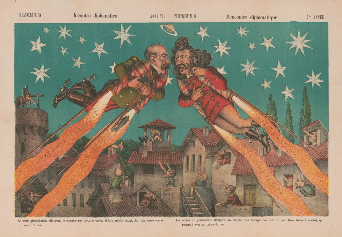Incontro Diplomatico Rencontre Diplomatique Wall Art by Augusto Grossi - High-Resolution Digital Print