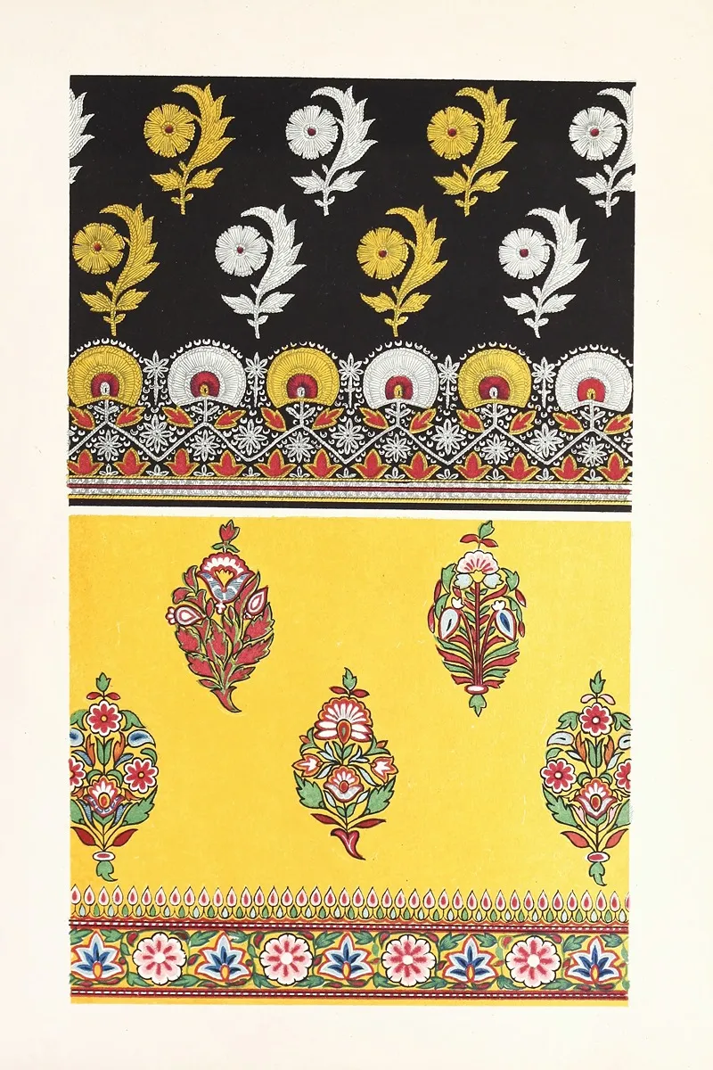 Indian Embroidered Satin Stuffs For Dresses Wall Art by John Charles Robinson - High-Resolution Digital Print