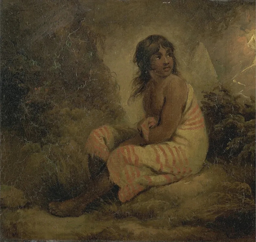 Indian Girl Wall Art by George Morland - High-Resolution Digital Print