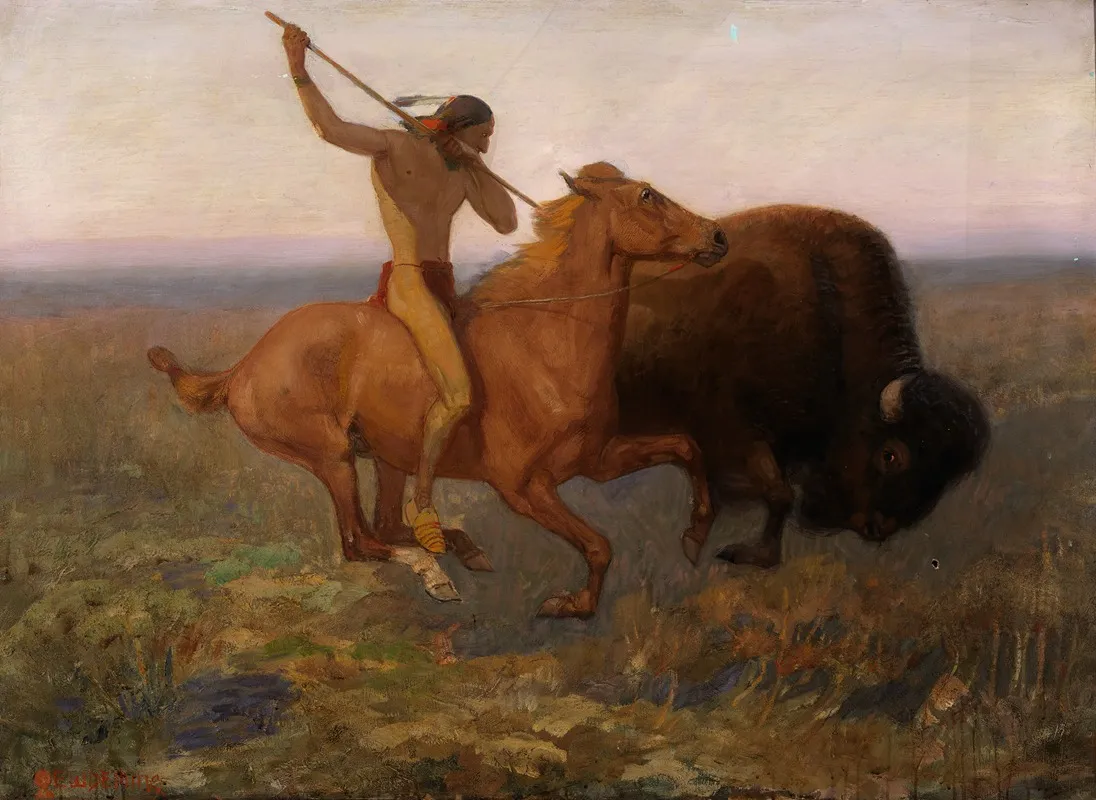 Indian Hunting Buffalo