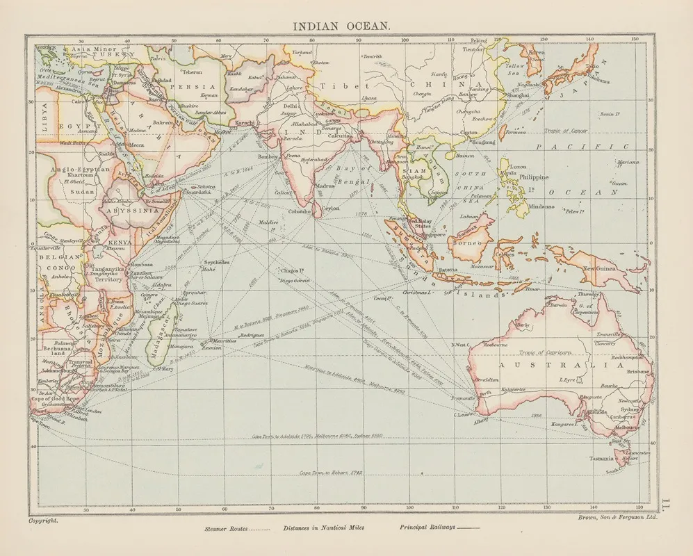 Indian Ocean Wall Art by Brown, Son &amp; Ferguson Ltd - High-Resolution Digital Print