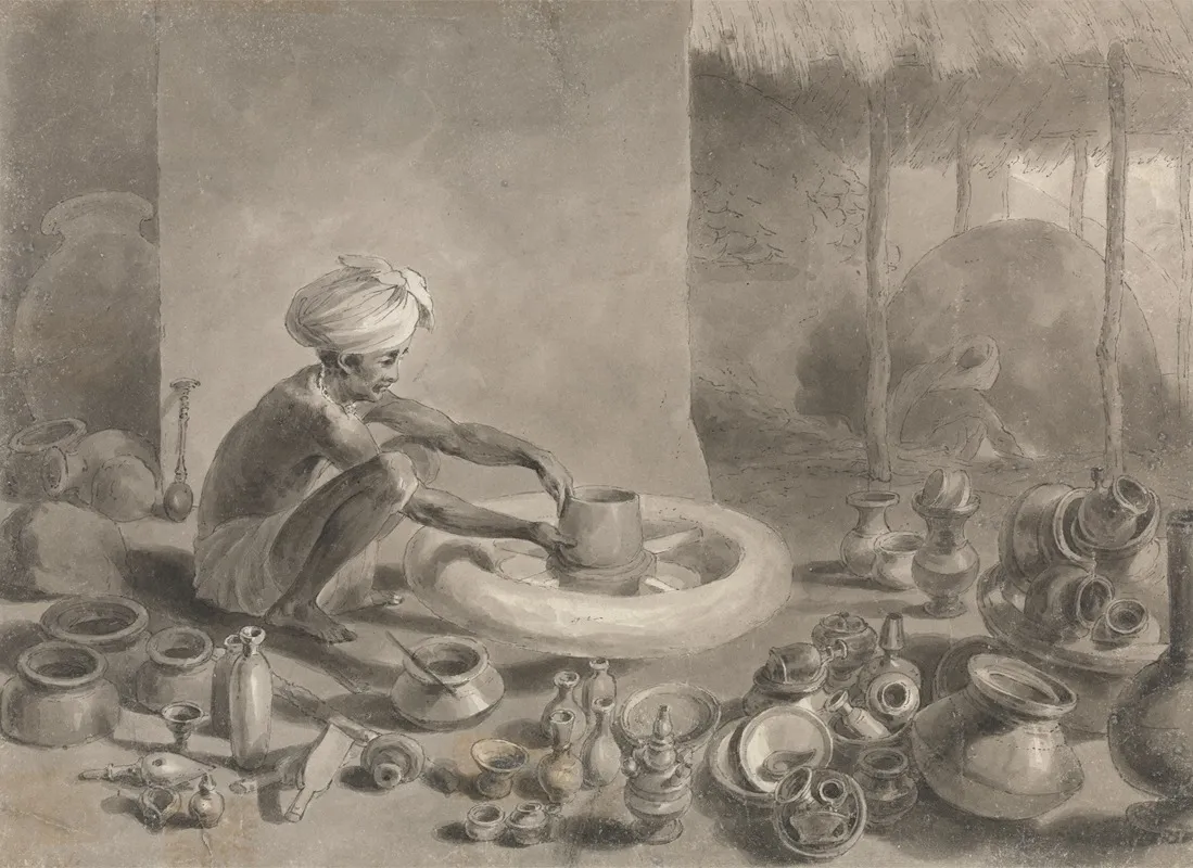 Indian Potter Wall Art by Arthur William Devis - High-Resolution Digital Print