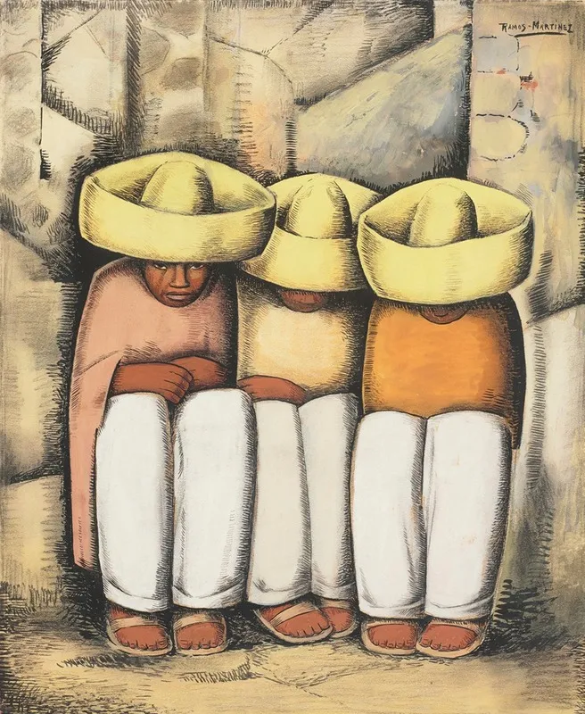 Indios En Reposo Wall Art by Alfredo Ramos Martínez - High-Resolution Digital Print