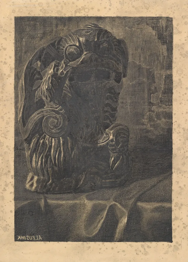 Indonesian Sculpture On The Table Wall Art by Julie de Graag - High-Resolution Digital Print