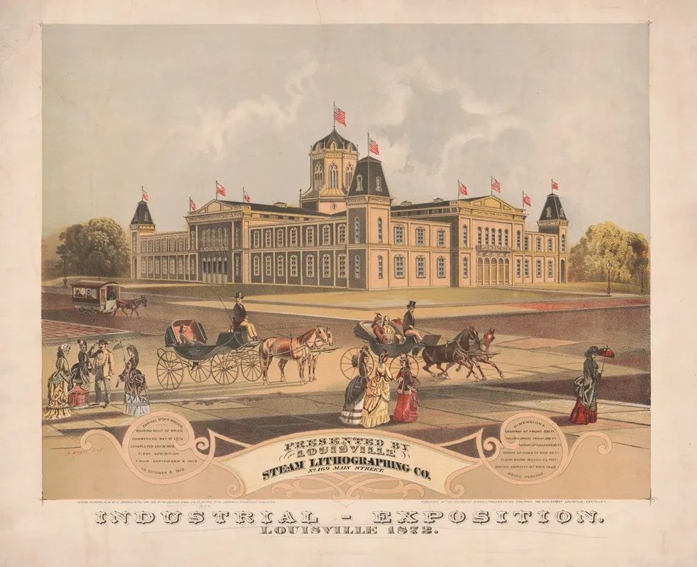 Industrial Exposition Louisville 1872 Wall Art by Joseph Heger - High-Resolution Digital Print