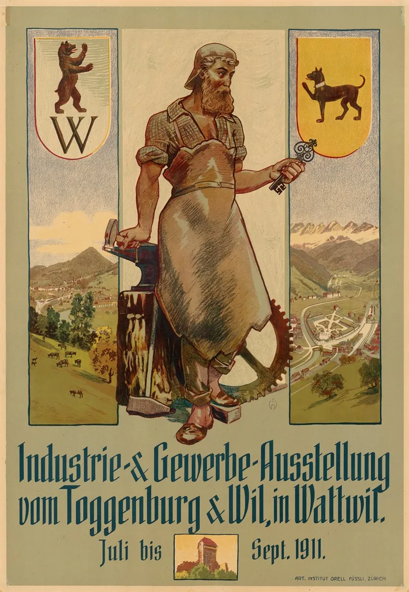 Industrie Und Gewerbe Ausstellung Vom Taggenburg Wil In Wattwil 1911 Wall Art by Orell Füssli AG - High-Resolution Digital Print
