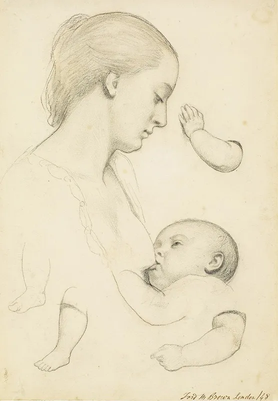 Infants Repast Study Of A Mother And Child With Separate Arm And Leg Studies Of The Child