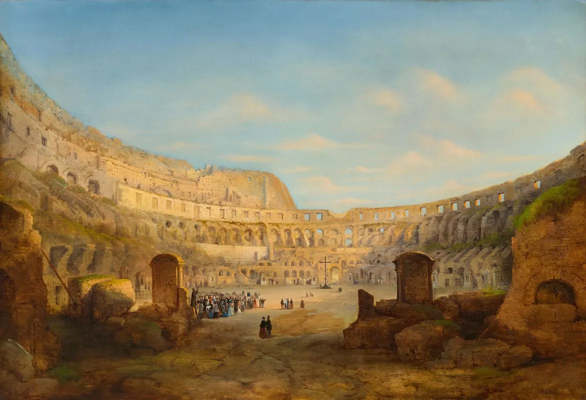 Innenansicht Des Kolosseums In Rom Wall Art by François Antoine Bossuet - High-Resolution Digital Print