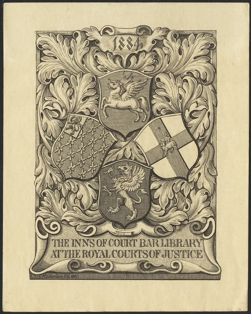 Inns Of Court Bar Library Wall Art by Charles William Sherborn - High-Resolution Digital Print