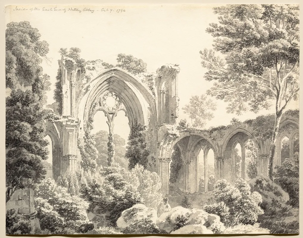 Inside The East End Of Nettley Abbey Wall Art by Michel Angelo Rooker - High-Resolution Digital Print