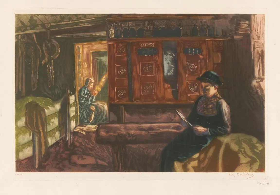 Interieur Breton 2 Wall Art by Léon Bartholomé - High-Resolution Digital Print