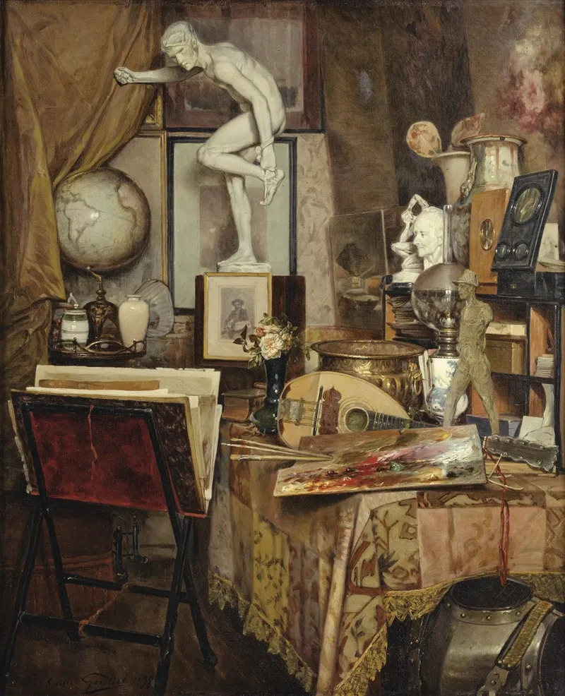 Interieur Datelier Wall Art by Louis Gontier - High-Resolution Digital Print