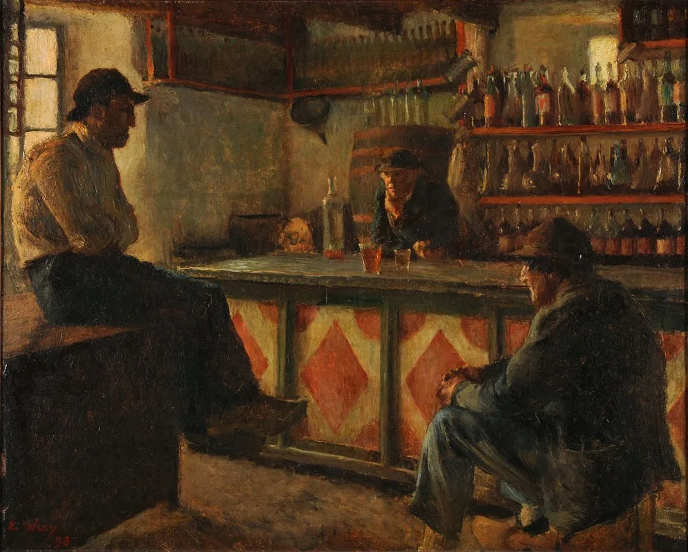 Interieur De Cafe De Campagne Wall Art by Émile Wéry - High-Resolution Digital Print
