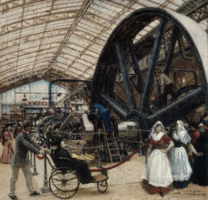 Interieur De La Galerie Des Machines A Lexposition Universelle De 1889