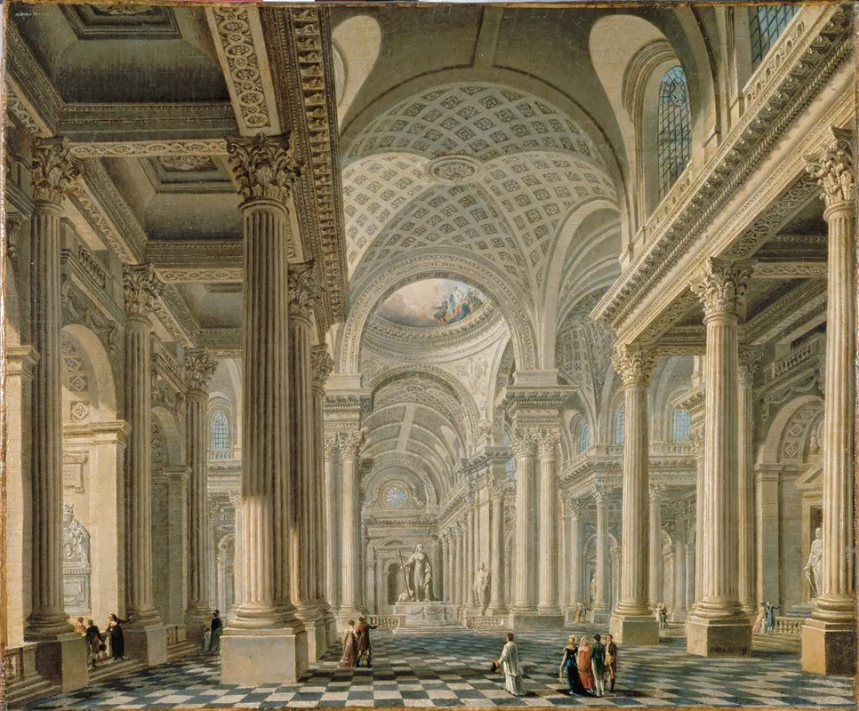 Interieur De Leglise De La Madeleine Dapres Le Projet De Contant Divry