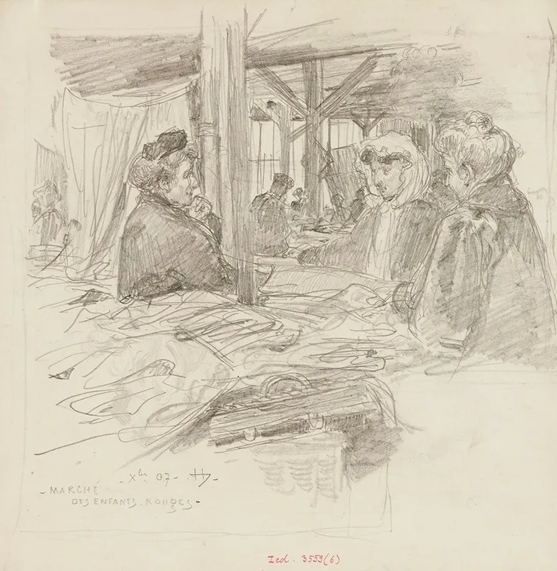 Interieur Du Marche Des Enfants Rouges En Decembre 1907 3eme Arrondissement