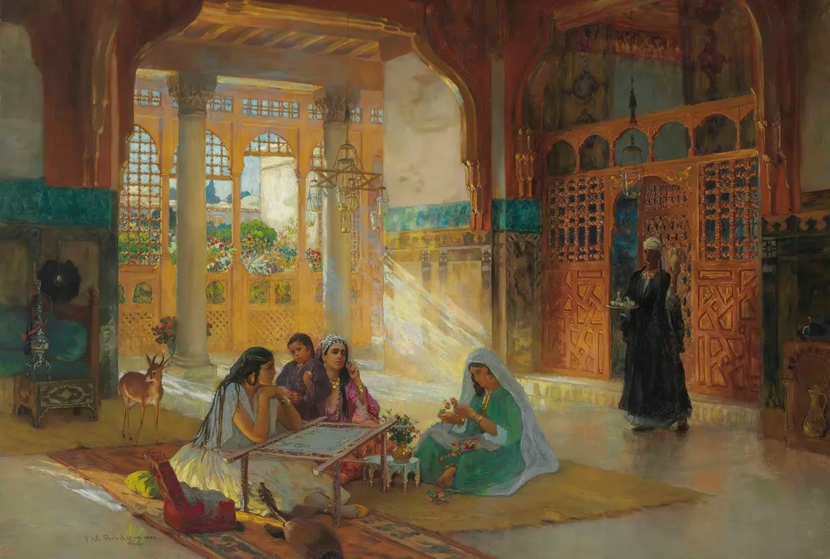 Interieur Dun Palais Arabe Wall Art by Frederick Arthur Bridgman - High-Resolution Digital Print