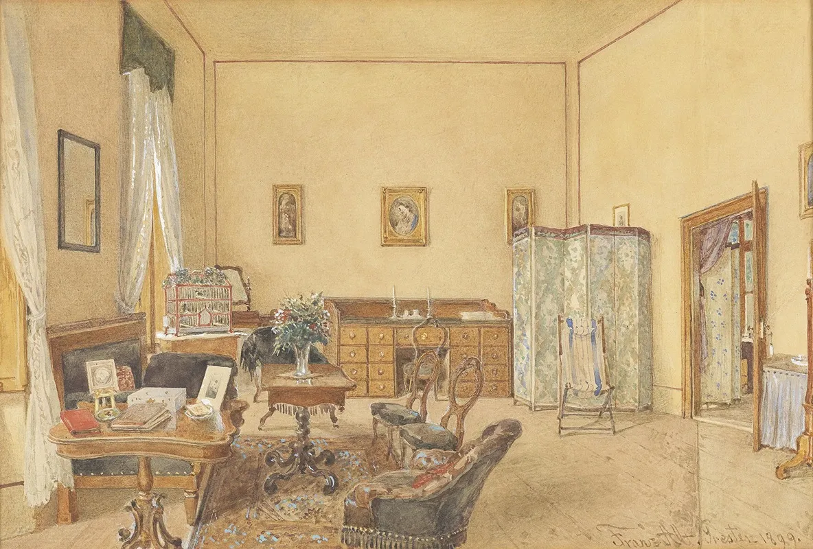 Interieur Mit Vogelkafig