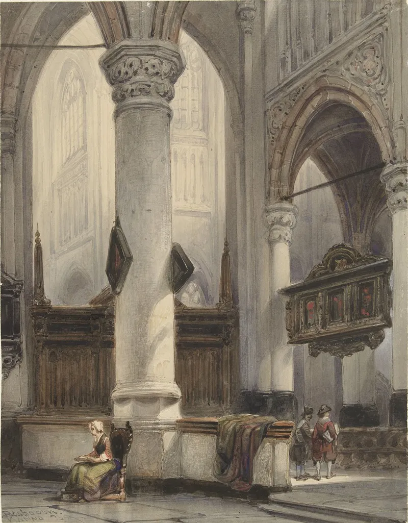 Interieur Van De Nieuwe Kerk Te Delft