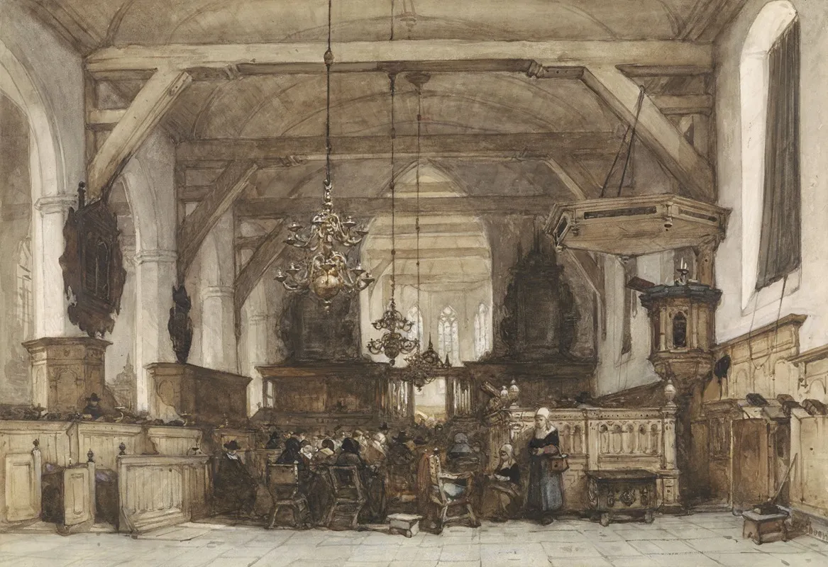 Interieur Van De Oude Kerk Te Maasland