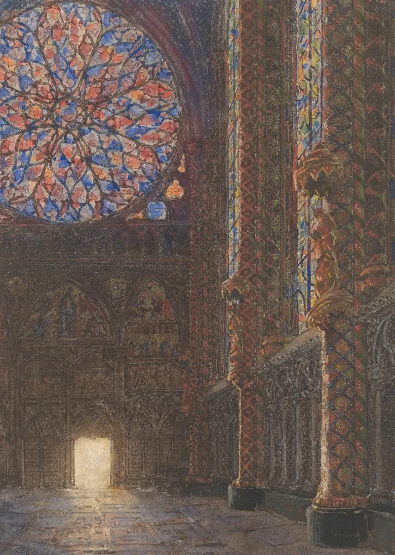 Interieur Van De Sainte Chapelle Naar De Ingang Te Zien Wall Art by Daniël Jordens - High-Resolution Digital Print