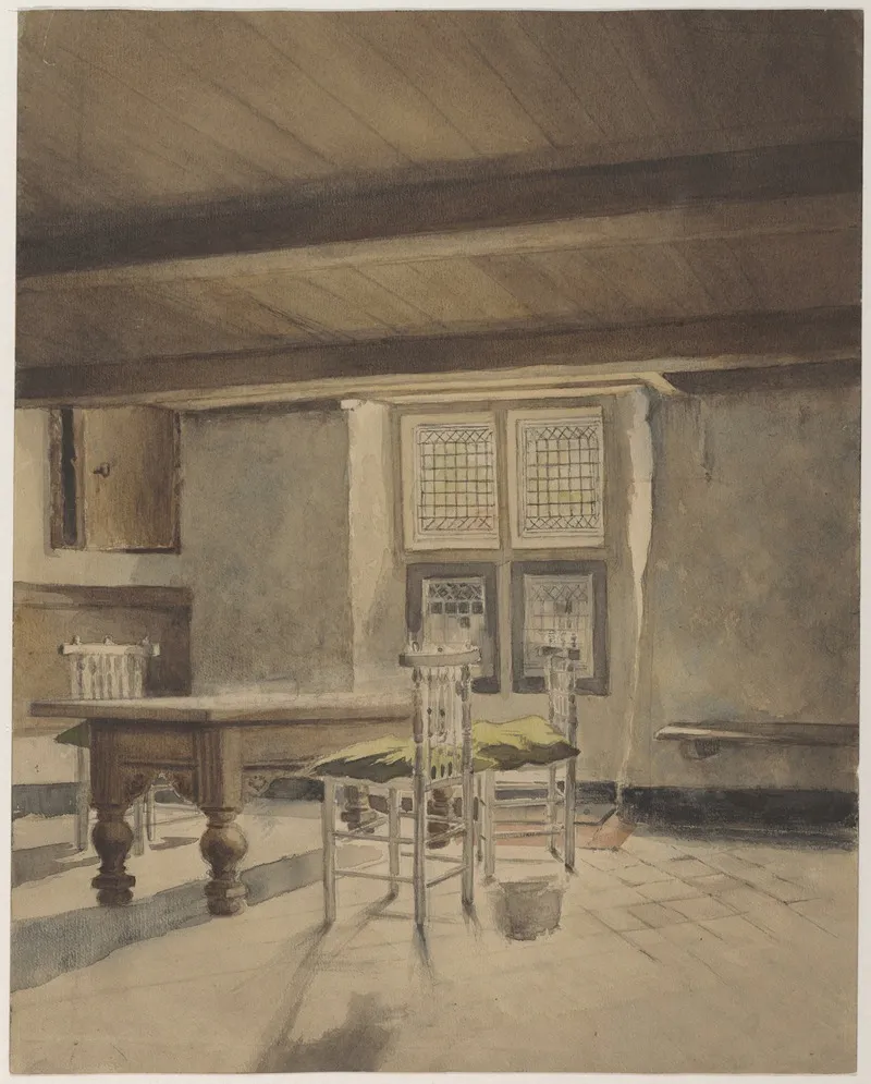 Interieur Van Een Kamer In De Kerk Te Edam Wall Art by Johan Paul Constantinus Grolman - High-Resolution Digital Print