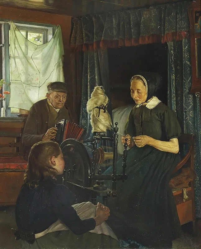 Interior Fra Hedeboegnen Wall Art by Gustav Vermehren - High-Resolution Digital Print
