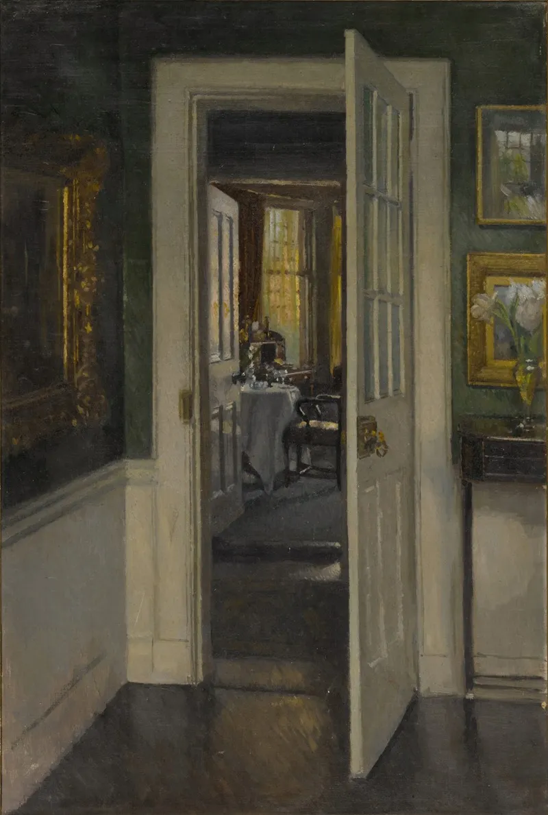 Interior Looking Through To Morning Room Wall Art by Patrick William Adam - High-Resolution Digital Print