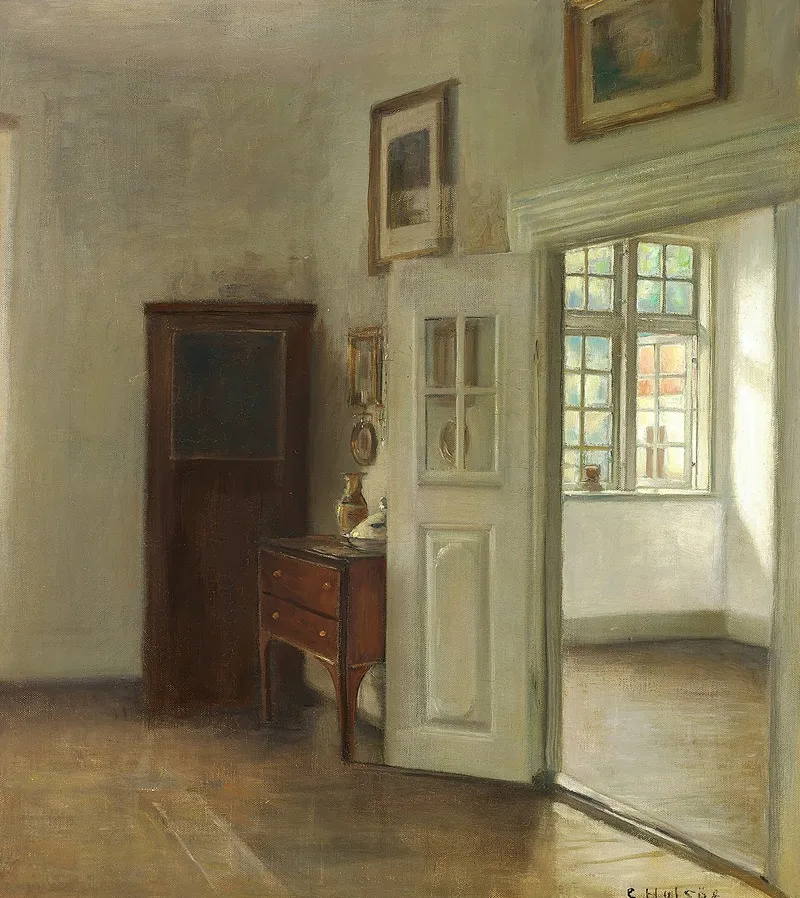 Interior Med Aben Dor Wall Art by Carl Holsøe - High-Resolution Digital Print