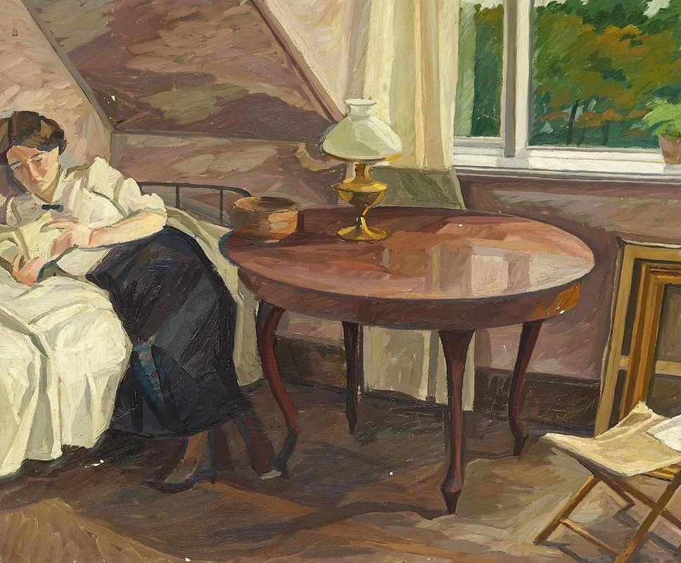 Interior Med Laesende Kvinde 2