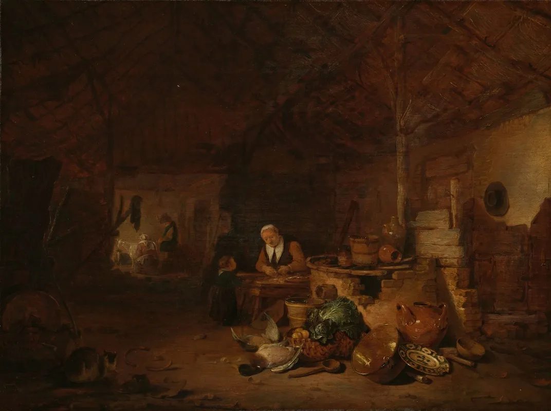 Interior Of A Barn 2 Wall Art by Egbert van der Poel - High-Resolution Digital Print