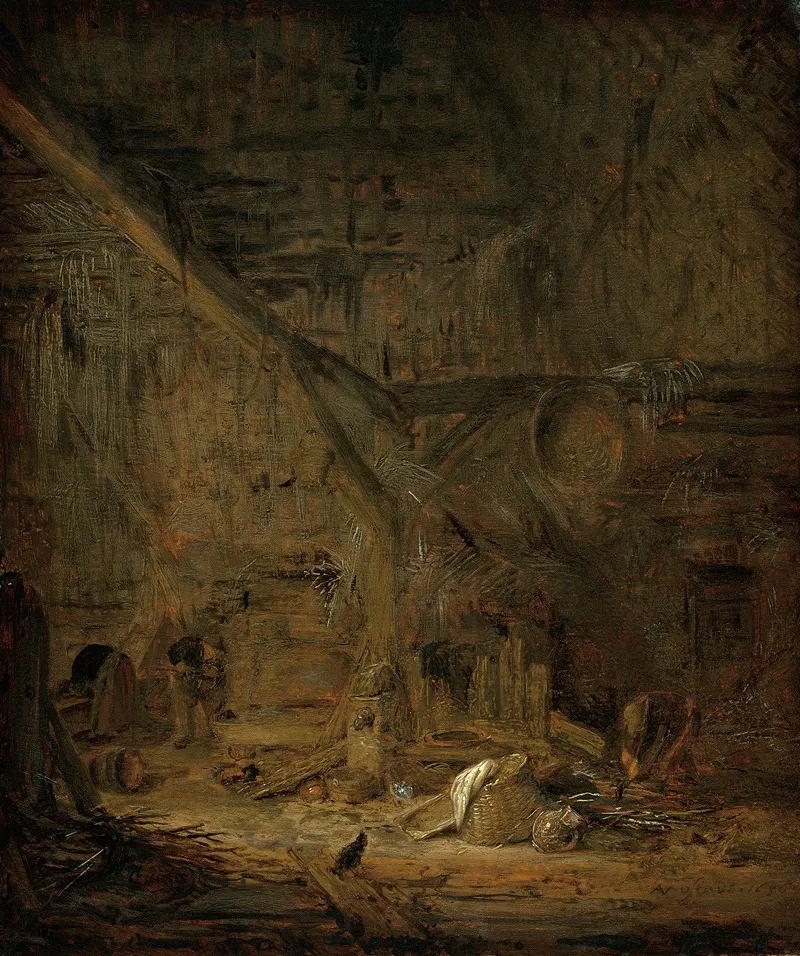 Interior Of A Barn 3 Wall Art by Adriaen van Ostade - High-Resolution Digital Print