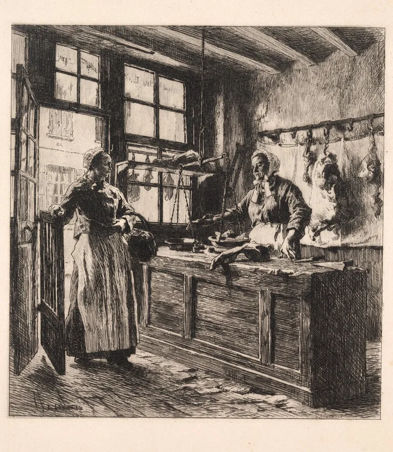 Interior Of A Butcher Shop 2
