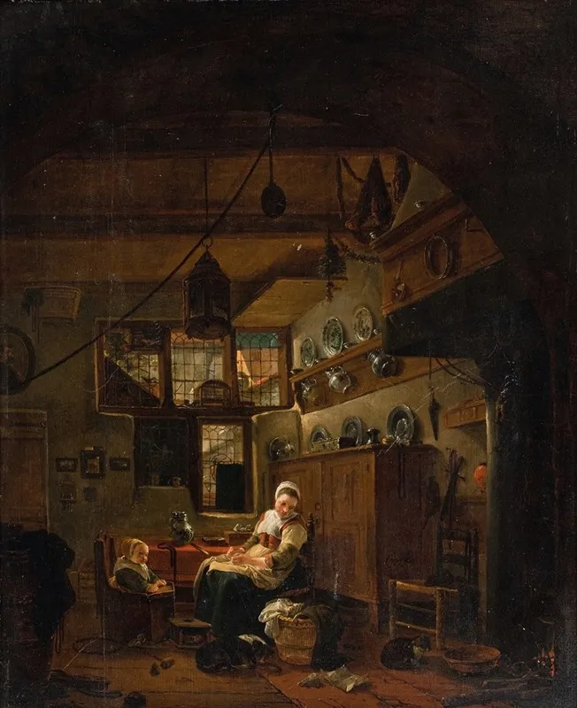 Interior Of A Dutch Farm Cottage