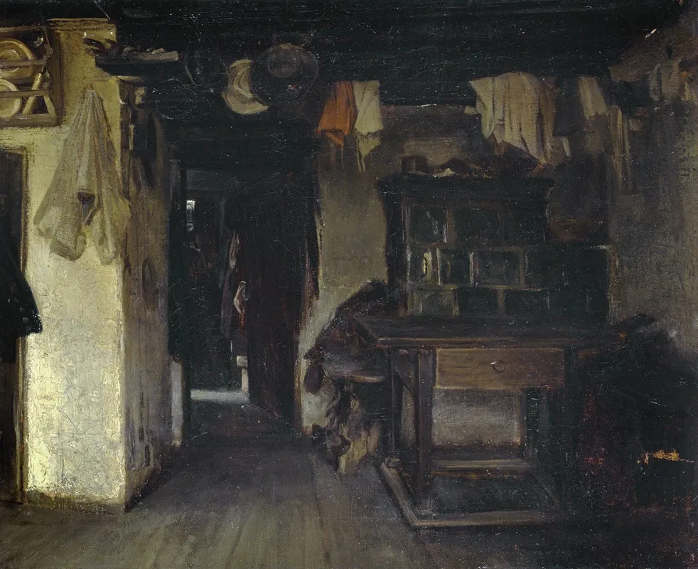 Interior Of A Farmhouse Wall Art by Alfons Spring - High-Resolution Digital Print