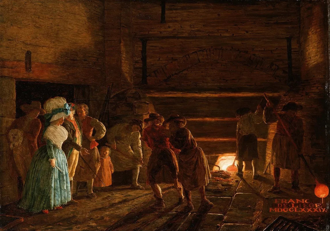 Interior Of A Foundry Wall Art by Léonard Defrance - High-Resolution Digital Print
